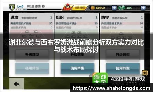 谢菲尔德与西布罗姆激战前瞻分析双方实力对比与战术布局探讨
